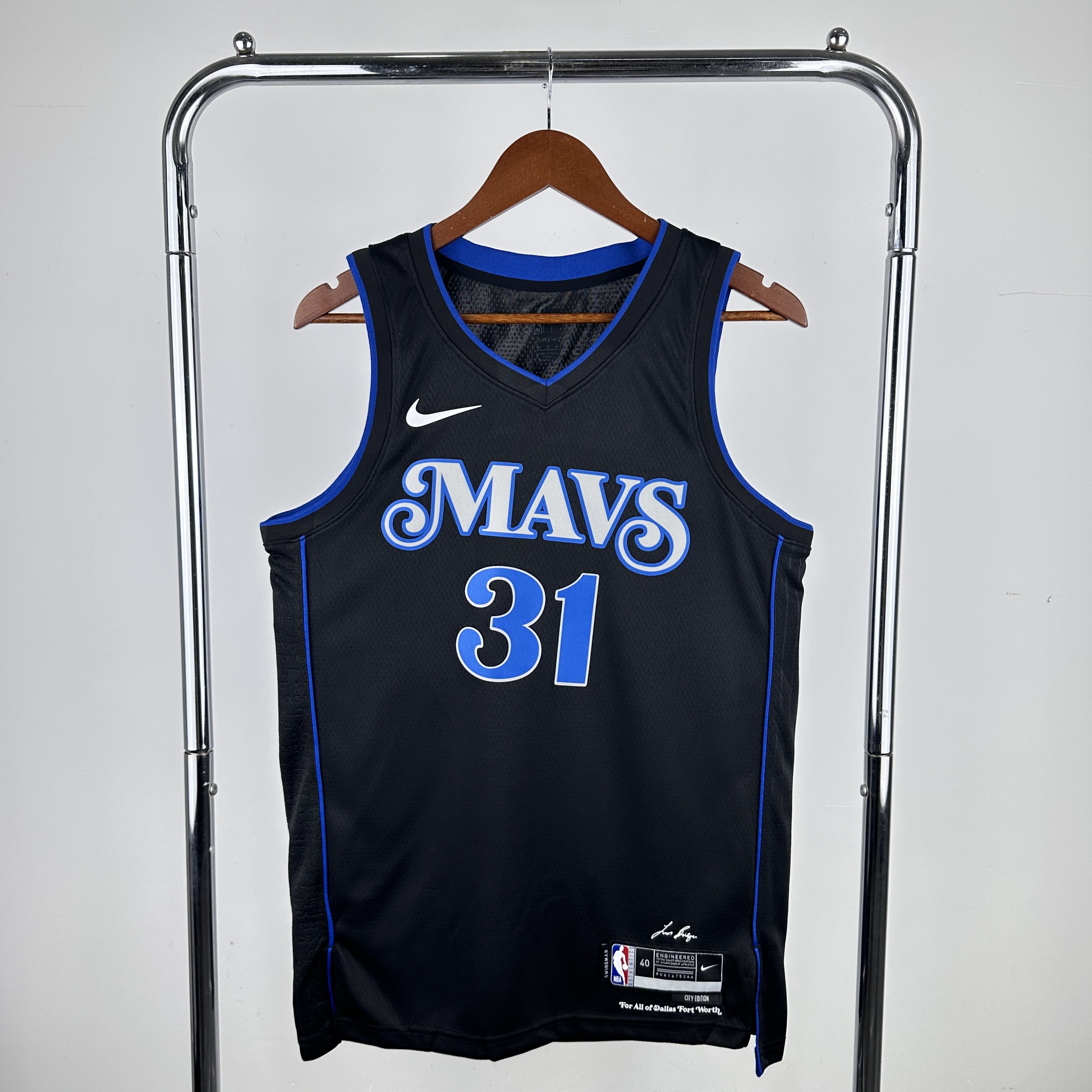 Men Dallas Mavericks #31 Thompson Black City edition Nike 2024 NBA Jersey